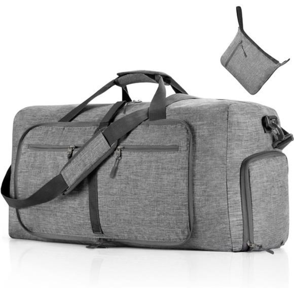 Travel Duffle Bag for Men, 65L Foldable Travel Duffel Bag